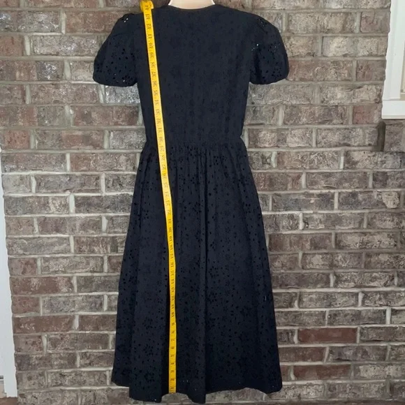 NWT J.CREW black short-sleeved dress with pockets and v neck - Picture 8 of 14